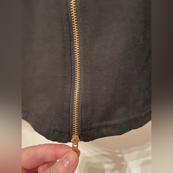 NWT Halife zipper back long sleeve scoop neck knit tee top size XLarge- black - Picture 7 of 9